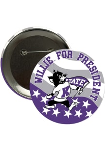 K-State Wildcats Team Button - Purple