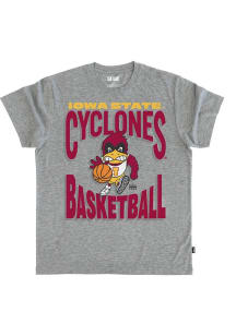 SLAM Iowa State Cyclones Grey Basketball Vintage Short Sleeve Fashion T Shirt