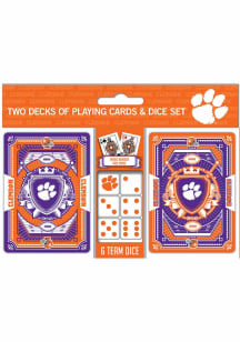 Clemson Tigers 2pk Playing Card & Dice Set Playing Cards