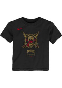 Nike Pittsburgh Pirates Toddler Black CC Logo Short Sleeve T-Shirt