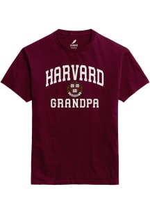 Harvard Crimson Maroon Grandpa Short Sleeve T Shirt