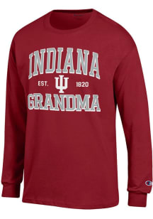Champion Indiana Hoosiers Crimson Est. Date Grandma Jersey Long Sleeve T Shirt