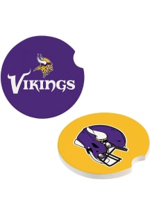 Minnesota Vikings 2Pk Car Coaster - Purple