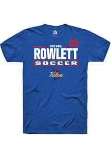 Brenna Rowlett  Tulsa Golden Hurricane Blue Rally NIL Stacked Box Short Sleeve T Shirt