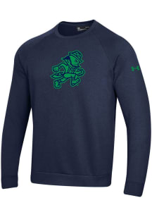Under Armour Notre Dame Fighting Irish Mens Navy Blue Football Leprechaun Chenille Patch Rival Lon..