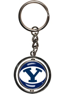 BYU Cougars Double Sided Spinner Keychain - Navy Blue