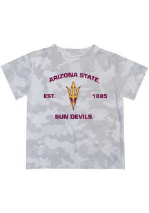 Vive La Fete Arizona State Sun Devils Youth Grey Camo Short Sleeve T-Shirt