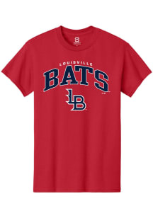 Summit Sportswear Louisville Bats Crimson Arch Mascot Short Sleeve T Shirt