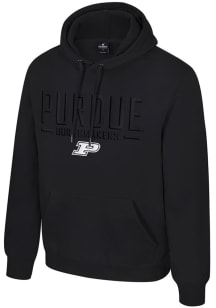 Colosseum Purdue Boilermakers Mens Black Mikey Tonal Long Sleeve Hoodie