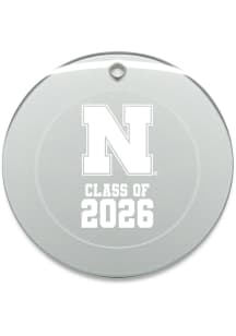 Nebraska Cornhuskers Class of 2026 Round Ornament - White