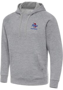 Antigua Tulsa Golden Hurricane Mens Grey Heather Football Victory Long Sleeve Hoodie