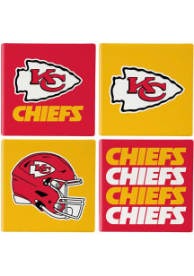 Kansas City Chiefs 4Pk Coaster - Cardinal