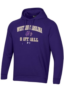 Under Armour Western Carolina Mens Purple Softball Rival Long Sleeve Hoodie