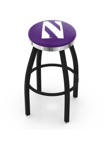 Northwestern Wildcats Chrome Seat Pub Stool - Black