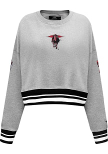 Pro Standard Texas Tech Red Raiders Womens Grey Classic Crew Sweatshirt