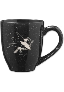 San Jose Sharks 16oz Speckle Ceramic Mug - Black