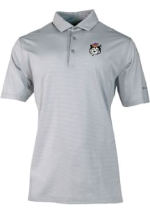 Columbia Washington Huskies Mens Grey Vault Heat Seal Double Hit Short Sleeve Polo