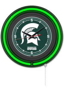 Michigan State Spartans Double Neon Wall Clock