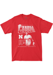 Katelyn Caneda Nebraska Cornhuskers Youth Red Illustrated Fashion Player Tee