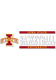 Iowa State Cyclones 6x2 Basketball Auto Decal - Cardinal Red