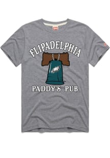 Homage Philadelphia Eagles Grey Flipadelphia Short Sleeve Fashion T Shirt