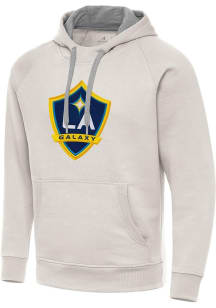 Antigua LA Galaxy Mens White Full Front Victory Long Sleeve Hoodie
