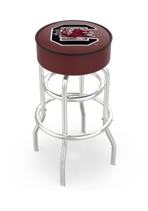 South Carolina Gamecocks Double-Ring Swivel Pub Stool - Black