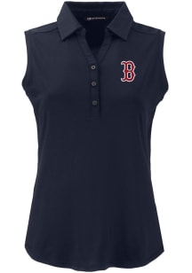 Cutter and Buck Boston Red Sox Womens Navy Blue Forge Eco Polo Shirt