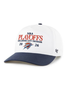 47 Oklahoma City Thunder 2026 NBA Playoff Participant Hitch Adjustable Hat - White