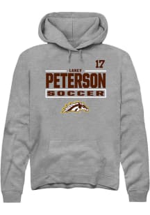 Laney Peterson Western Michigan Broncos Mens Grey NIL Stacked Box Player Hood