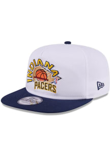 New Era Indiana Pacers White Hardwood Golfer Mens Snapback Hat