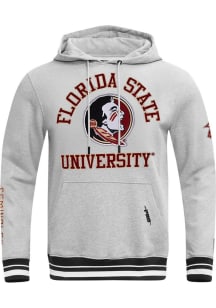 Pro Standard Florida State Seminoles Mens Grey Stacked Logo Fashion Hood