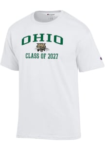 Champion Ohio Bobcats White Primary Class of 2027 Jersey Short Sleeve T Shirt