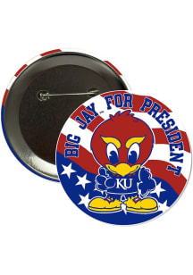 Kansas Jayhawks Team Button - Crimson