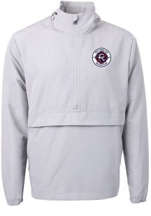 Cutter and Buck New England Revolution Mens Grey Charter Eco Pullover Jackets