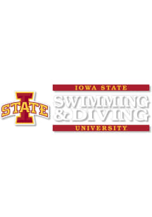 Iowa State Cyclones 6x2 Swim Dive Auto Decal - Cardinal Red
