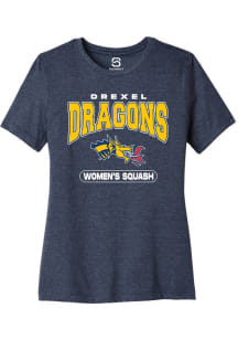 Summit Sportswear Drexel Dragons Womens Navy Blue Womens Squash Short Sleeve T-Shirt