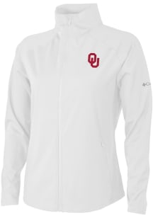 Columbia Oklahoma Sooners Womens White Fairway Friends Light Weight Jacket