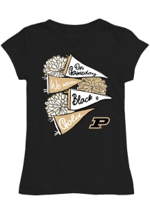Vive La Fete Purdue Boilermakers Toddler Girls Black Lexie Short Sleeve T-Shirt