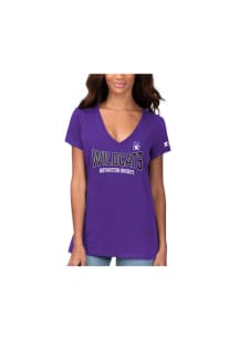 Northwestern Wildcats Womens Purple Started V Short Sleeve T-Shirt