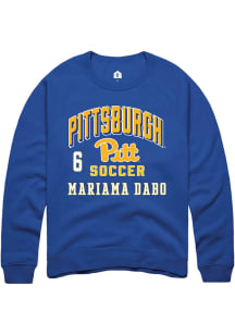 Mariama Dabo Pitt Panthers Mens Blue NIL Arch Logo Player Crew
