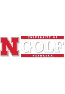 Nebraska Cornhuskers 6x2 Golf Auto Decal - Red