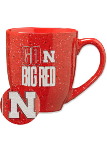 Nebraska Cornhuskers Go Big Red 16oz Speckle Ceramic Mug - Red