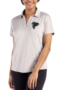 Cutter and Buck Atlanta Falcons Womens Grey Mono Coastline Short Sleeve Polo Shirt