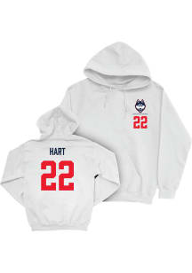 Jaden Hart UConn Huskies Mens White NIL Logo Player Hood
