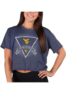 Concepts Sport West Virginia Mountaineers Womens Navy Blue Quest Short Sleeve T-Shirt