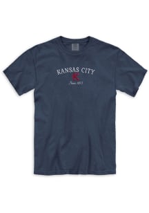 Kansas City Navy Blue KC Short Sleeve Fashion T Shirt
