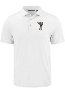 Cutter and Buck Arizona Wildcats Mens White Coastline Golfing Wilbur Short Sleeve Polo