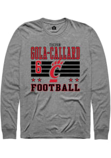 Trevon Gola-Callard Cincinnati Bearcats Grey Football NIL Striped Long Sleeve Player T Shirt