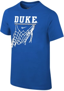Nike Duke Blue Devils Youth Blue Basketball Net Short Sleeve T-Shirt